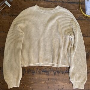 BP Cream Cropped Crewneck Sweater